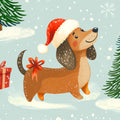 Weihnachts-Zelltuchserviette Hund, 33 x 33 cm, 3-lagig, 20 Stück ATELIER 1111-26507 ATELIER 1111-26507 33cm 3lagig