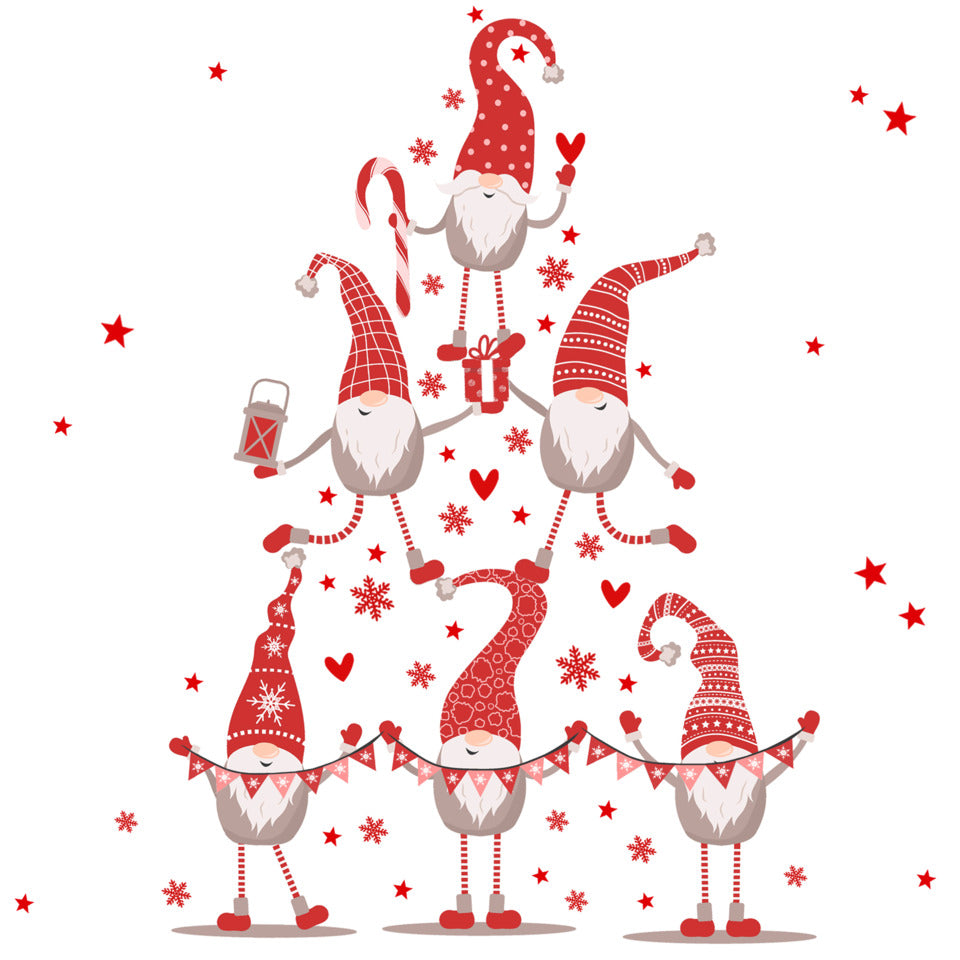 Weihnachts-Zelltuchserviette Wichtelpyramide, 33 x 33 cm, 3-lagig, 20 Stück ATELIER 1111-26511 ATELIER 1111-26511 33cm 3lagig