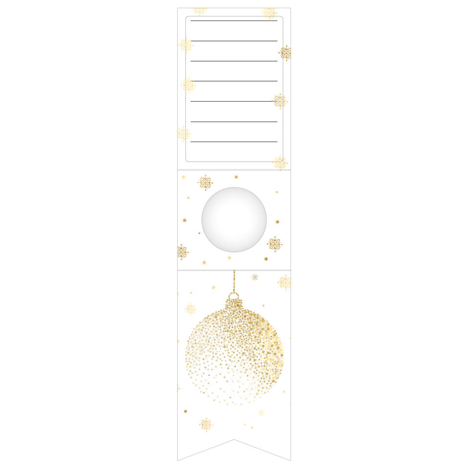 Flaschenanhänger Weihnachtskugel, 28 x 7 cm, weiß/gold BRAUN + COMPANY 4649-0016 BRAUN + COMPANY 4649-0016 28x7cm