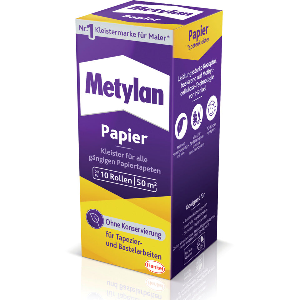 Tapetenkleister 125g   ohne Konservierungsmittel METYLAN 9H MPP40 METYLAN 9H MPP40 10RL ca. 50m²