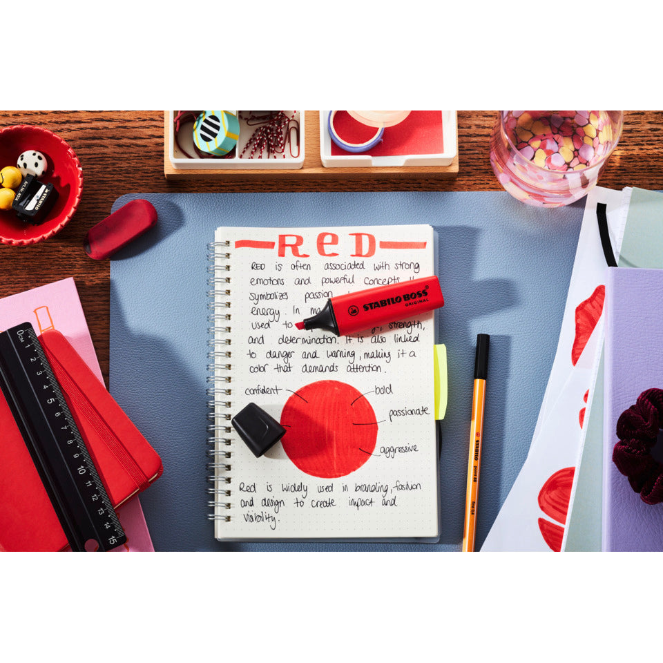 Textmarker BOSS® ORIGINAL REALRED, 2-5 mm, karminrot STABILO 70/48
