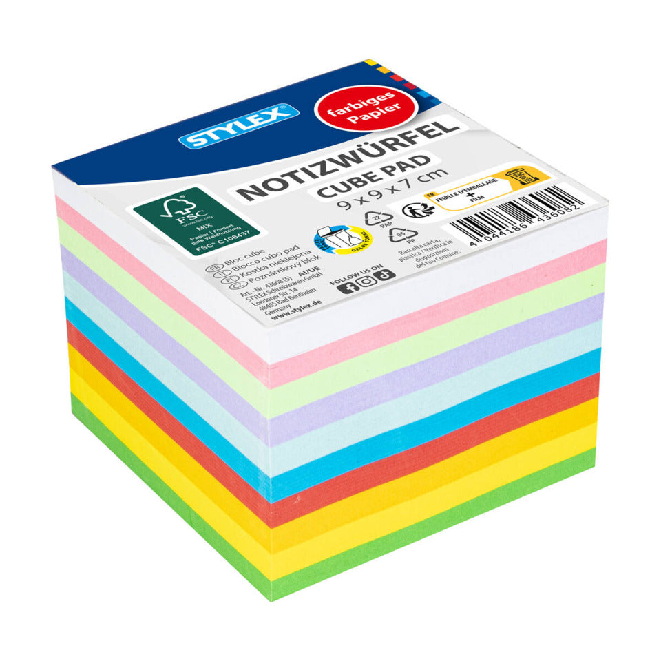 Notizwürfel, 700 Blatt STYLEX 43608