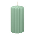 Stumpenkerze reseda Rille 150x80mm  351011.012 351011.012 150x80mm