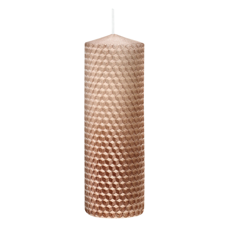 Weihnachts-Stumpenkerze Bienenwabe, 150 x 48 mm, braun  351043.005 351043.005 150x48mm