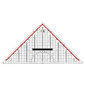 Zeichendreieck, 32 cm, glasklar, Skala rot hinterlegt, 180° - 1°, 45°-Linie, markierte Winkel 7°, 42°, 75° M+R 723320100