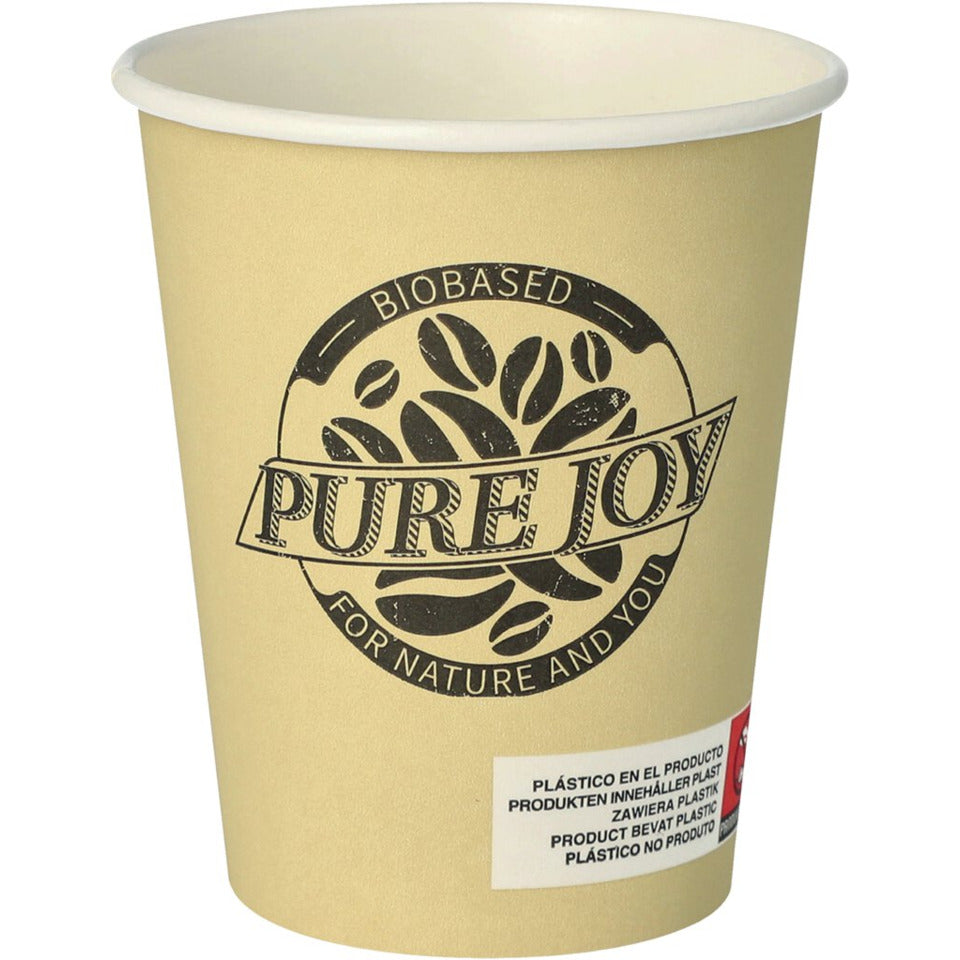 Trinkbecher pure Joy aus Pappe, für 0,2 Liter, Ø 8 cm, creme, 50 Stück PAPSTAR 87867 PAPSTAR 87867 Inhalt: 50 Stück