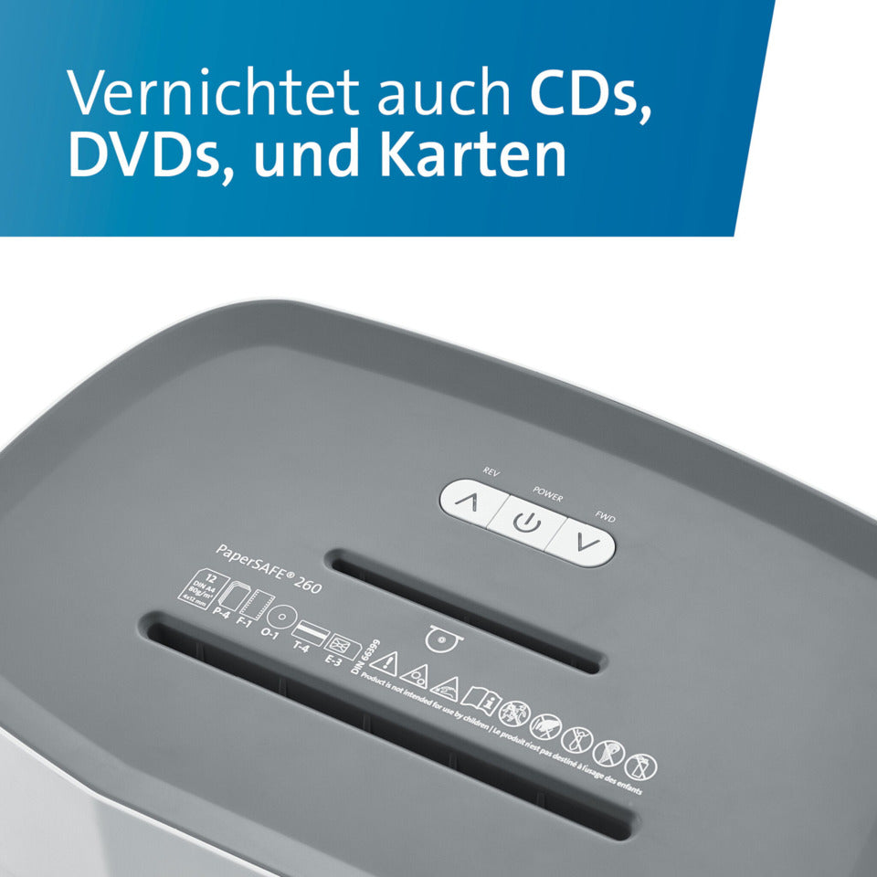 Aktenvernichter PaperSAFE® 240, 4 x 12 mm, 10 Blatt DAHLE 23240-16171