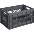 Klappbox the flap-line, Kunststoff, 354 x 284 x 530 mm, anthrazit HELIT H6180388