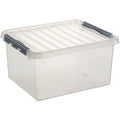 Box mit Deckel 36 Liter, 400 x 260 x 500 mm, transparent HELIT H6160502