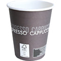 Kaffeebecher To Go, Pappe/PE, FSC®-Mix, ø 90 mm, 300 ml, braun/weiß, 50 Stück HYGOSTAR 409123 HYGOSTAR 409123 50 Stück