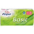Toilettenpapier Basic, 3-lagig, weiß, Recycling-Qualität, 250 Blatt/Rolle, 8 Rollen FRIPA 1510820