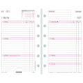 Ersatzkalendarium Wochenplan Midi 2027, 79 x 125 mm, 80g/m², 1W/2S, weiß CHRONOPLAN 50617