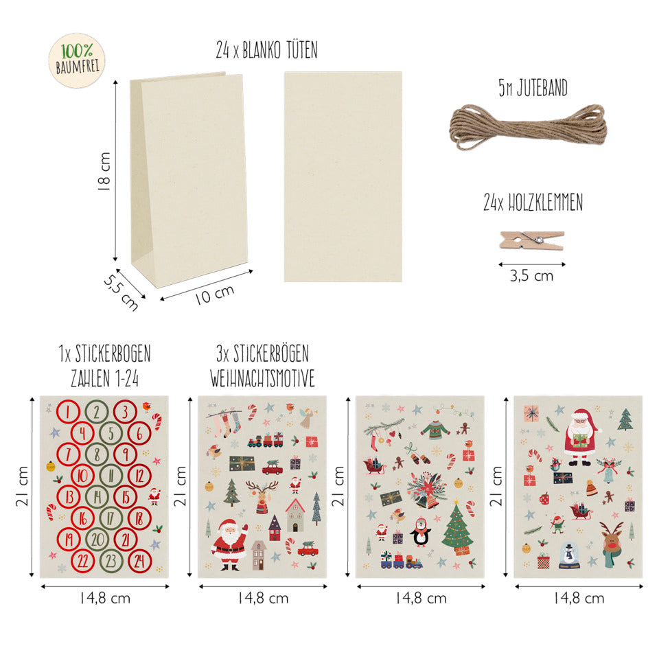 Bastelset Adventskalender Tüten SKORPION 99sk6236 99sk6236 Tüten