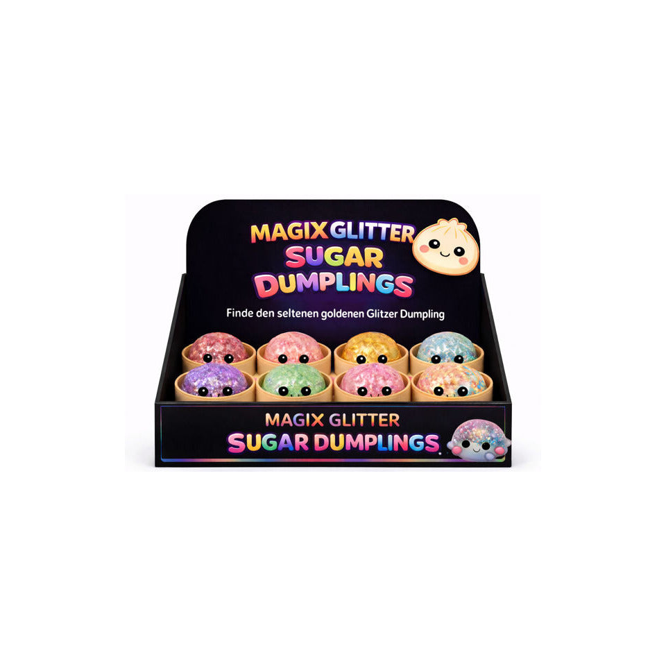 Quetchfigur Dumplings mit Glitter, sortiert  RG881166 RG46109/RG881166 m.Glitter