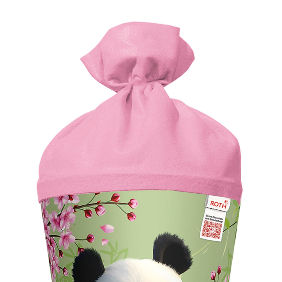 Schultüte Panda, 70 cm, Filzverschluss ROTH 677549 ROTH 677549 Filzverschluss