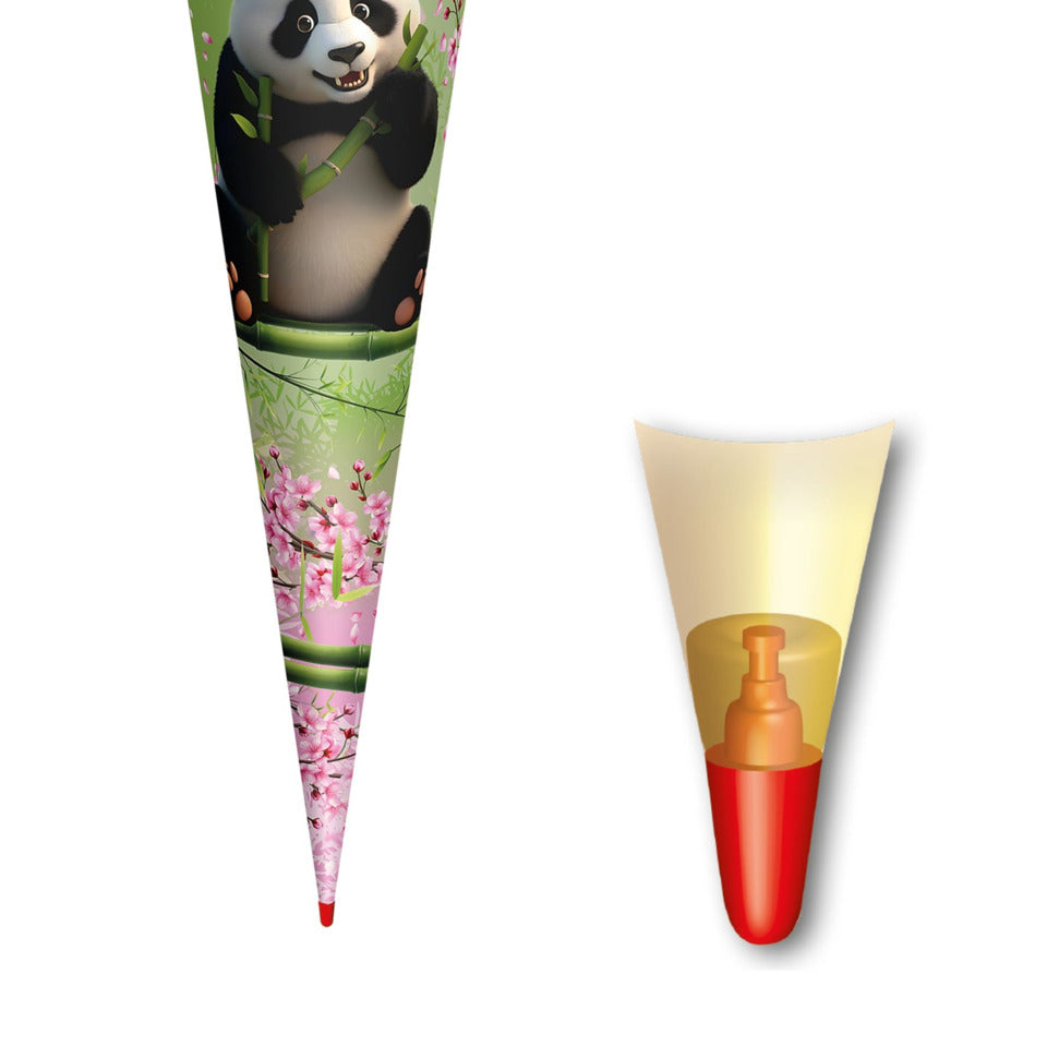 Schultüte Panda, 70 cm, Filzverschluss ROTH 677549 ROTH 677549 Filzverschluss
