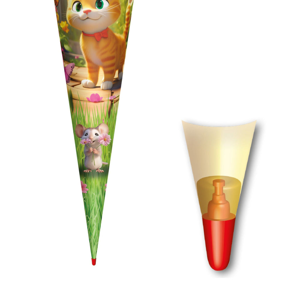 Schultüte Miez und Maus, 70 cm, Filzverschluss ROTH 677548 ROTH 677548 Filzverschluss