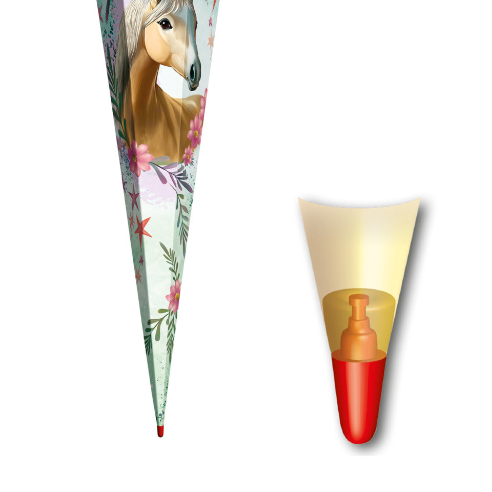 Schultüte Pferd Bella, 85 cm, Tüllverschluss ROTH 678922 ROTH 678922 Tüllverschluss