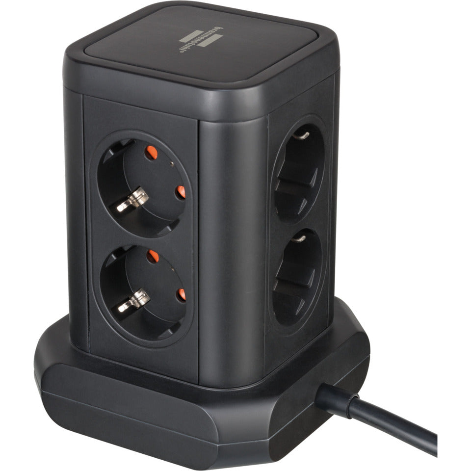 Steckdosenleisten+Schalter 8-fach + USB, schwarz BRENNENSTUHL 1153560010 BRENNENSTUHL 1153560010 Turm 2m