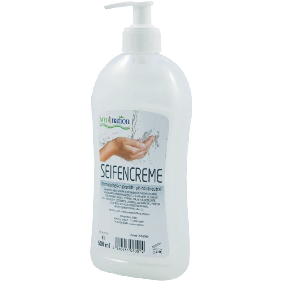 Seifencremepumpspender Medination, für Hand- und Körperreinigung, 500 ml WILHELM KLEIN 09451139