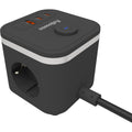 Steckdosenleiste Power Cube, 3-fach, 1 x USB-A, 2 x USB-C, schwarz FELLOWES 100137167