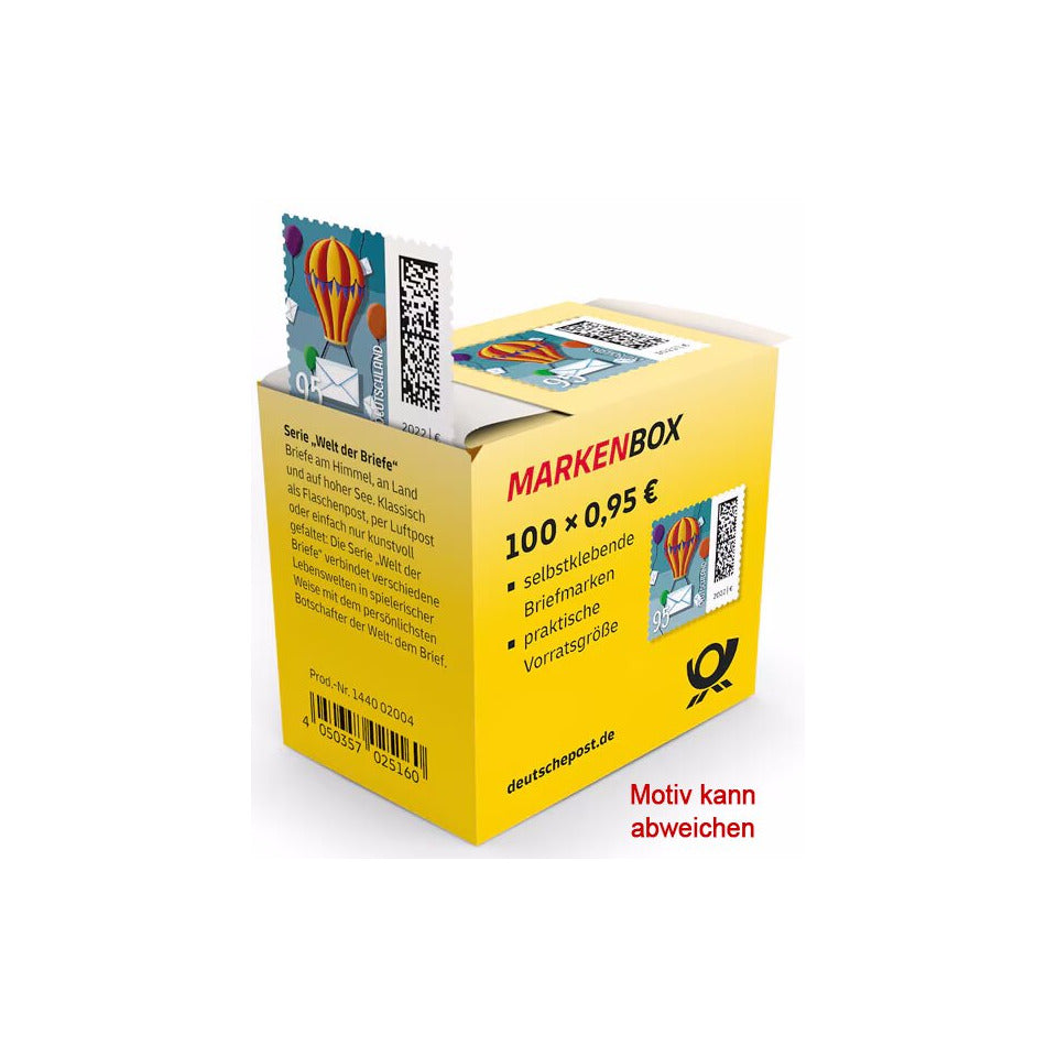 Briefmarke 0,95 € auf Rolle, selbstklebend, wechselndes Motiv, 100er Packung DEUTSCHE POST 095100