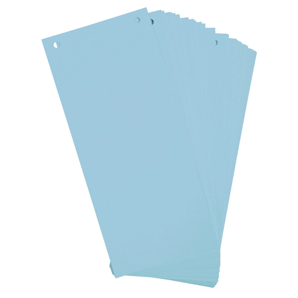 Trennstreifen Premium Qualität, 105 x 240 mm, 190g/q², gelocht, 100 Stück, blau EXACOMPTA 13315B EXACOMPTA 13315B 105x240mm