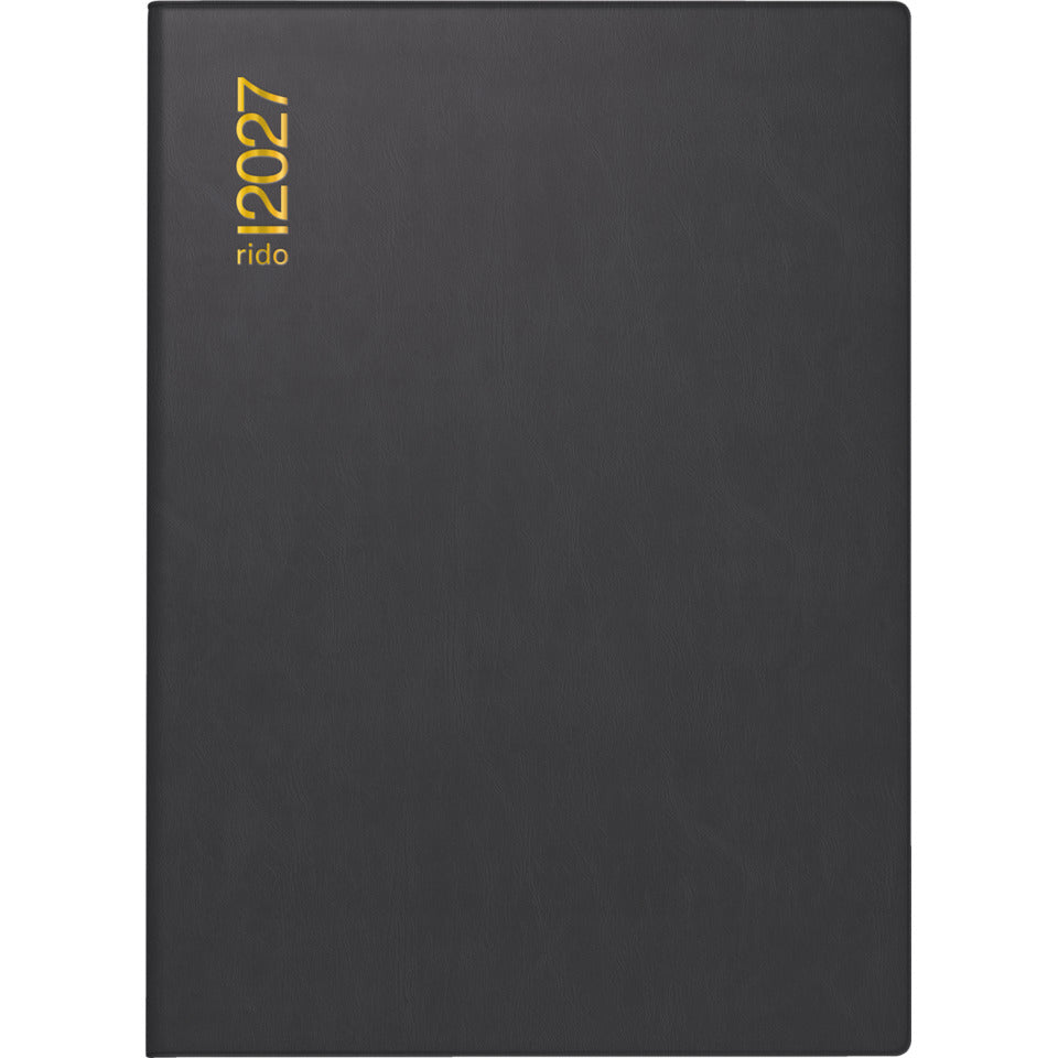 Taschenkalender perfect/Technik I 2027, A6, 208 Seiten, 1W/2S, Kunststoff, schwarz RIDO 7013002907 RIDO 70-13 002 907 10x14cm 2027