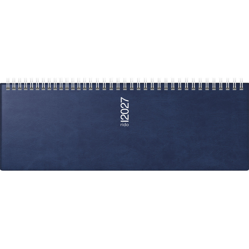 Tischkalender septant 2027 quer, 30,5 x 10,5 cm, 1W/2S, Kunststoff, dunkelblau RIDO 7036132207 RIDO 70-36 132 207 30,5x10,5cm