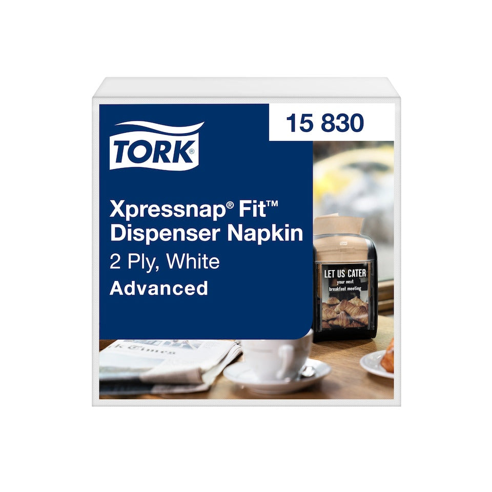 Spenderserviette, N14 System, 10,7 x 8,3 cm, 2-lagig, weiß, ZZ-Fold, 720 Stück TORK 15830 TORK 15830 720St.