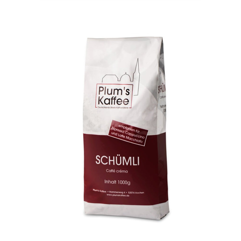 Kaffee Café Crema, ganze Bohnen, 1.000 g PLUM S1