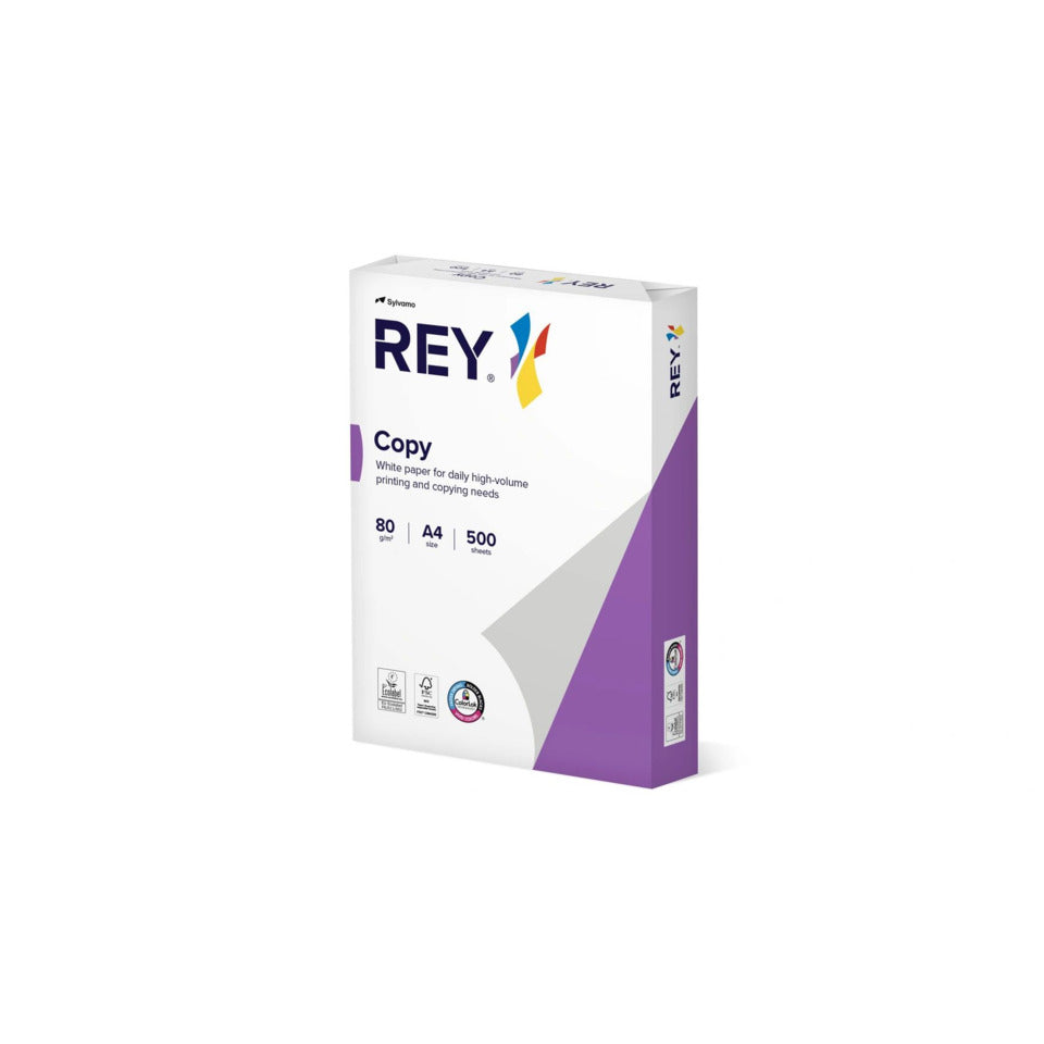 Kopierpapier REY Copy, DIN A4, 80g/qm, weiß, Weißegrad 146 CIE, 500 Blatt REY 86137A80S