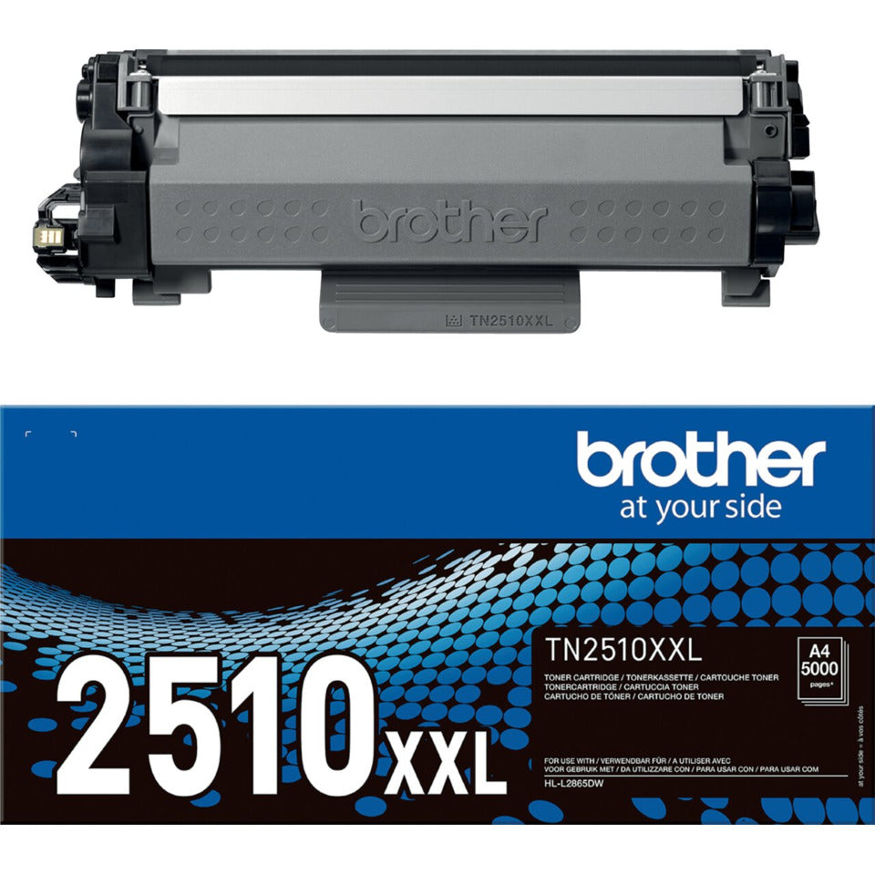 Lasertoner TN-2510XXLBK, für Brother Drucker, ca. 5.000 Seiten, schwarz BROTHER TN2510XXL