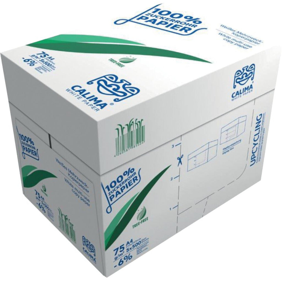 Kopierpapier Calima, A4, 75g/m², 500 Blatt, 145 CIE, Zuckerrohrpapier, weiß CALIMA 8045-10A75S CALLMA 8045-10A75S