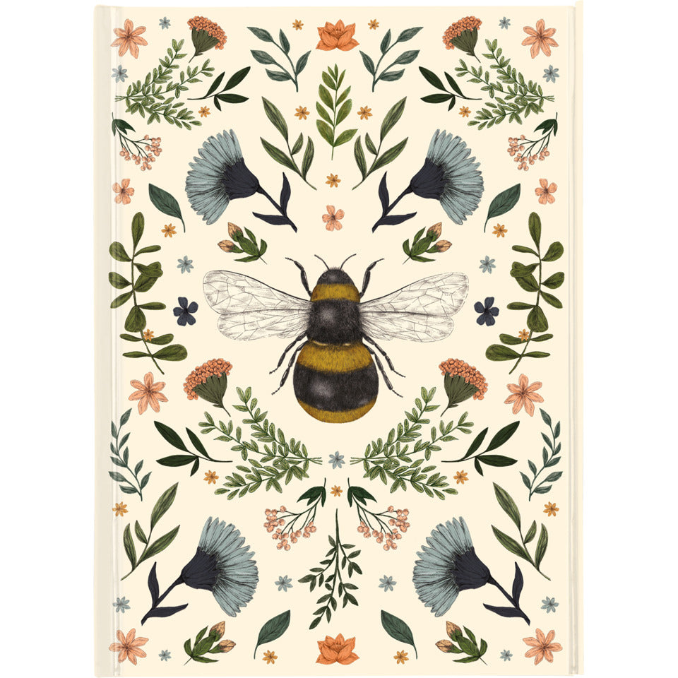 Notizbuch Jade Mosinski: Botanical Bee, A5, 88 Blatt, liniert FLAME TREE FTNB395 FLAME TREE FTNB395 A5