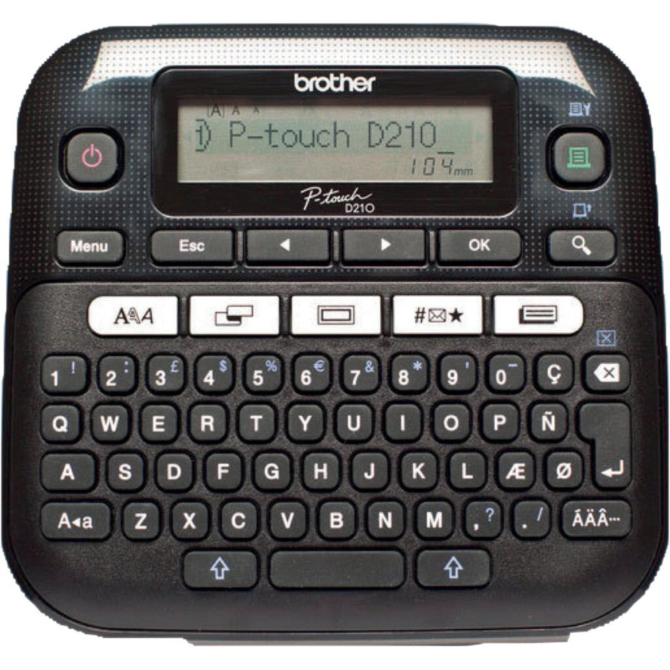 Beschriftungsgerät P-Touch D210, Einzelgerät inkl. TZe-Starter-Band, schwarz BROTHER PTD210ZG1