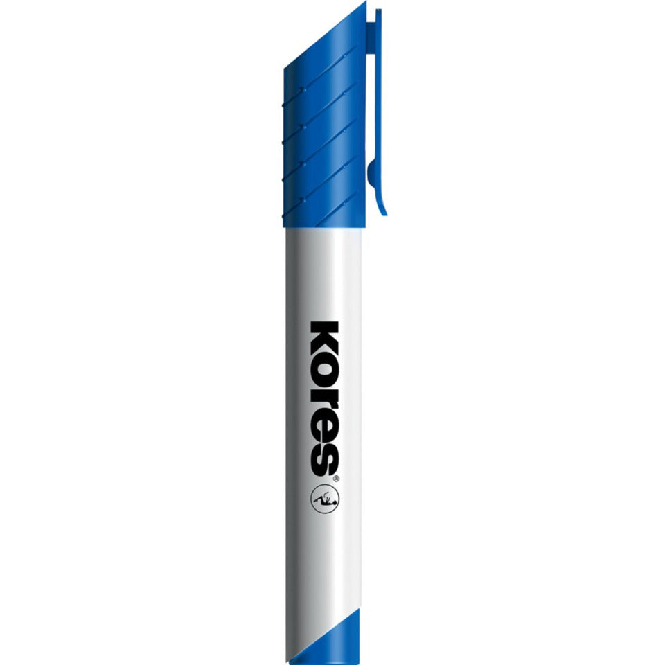 Whiteboardmarker/Flipchartmarker, 3 mm, Rundspitze, blau KORES M20833