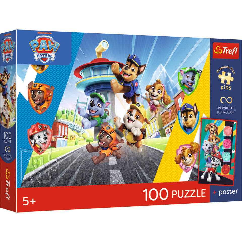 Puzzle Premium Kids - Paw Patrol Doggy adventure, 100 Teile TREFL 16550 TREFL 16550 100 Teile Viacom Paw Patrol