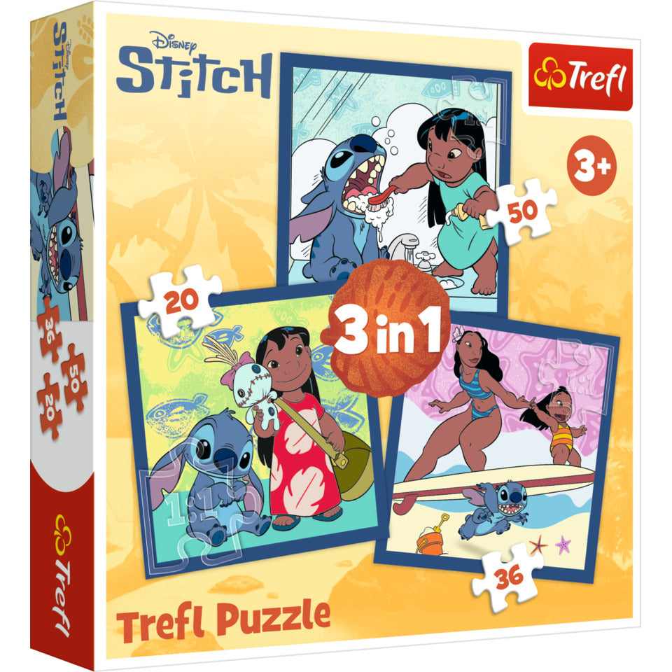 Puzzle Disney Lilo & Stitch 3in1 TREFL 34896