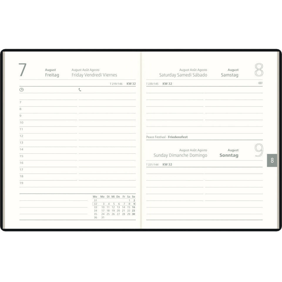 Taschenkalender 2027, 10 x 14 cm, 1T/1S, Kunststoff, sortiert ZETTLER 153100 ZETTLER 153100/660088  Kunstst.sort