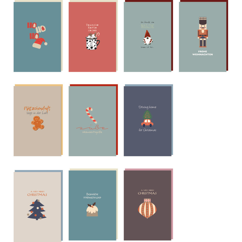Weihnachtskarte Classic, 150er Box, sortiert PAPER STYLE 22-0115 PAPERSTYLE 22-0115