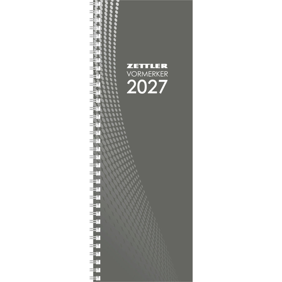 Tischkalender 2027, 10,5 x 29,5 cm, 1W/2S, sortiert ZETTLER 153700 ZETTLER 153700/660101 hoch,Spiralbindu