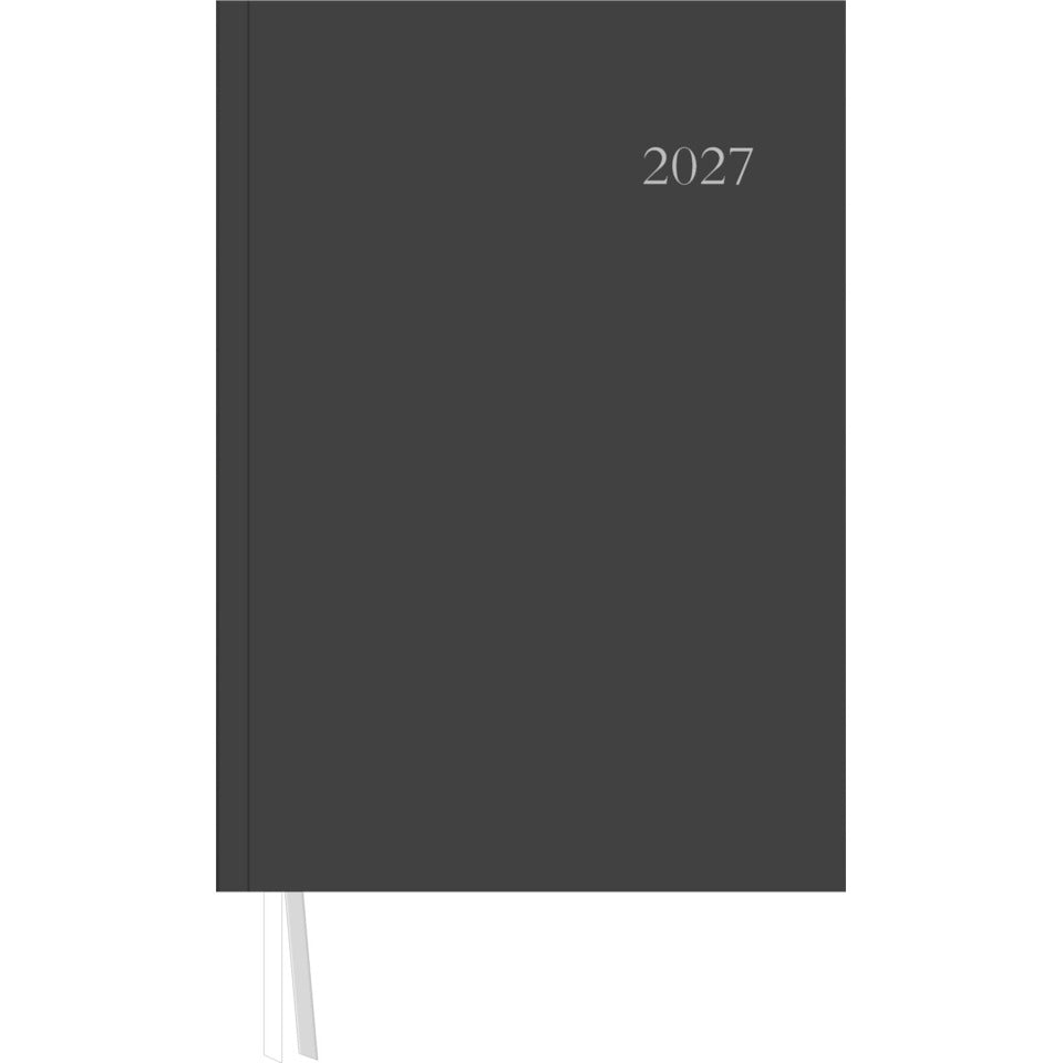 Buchkalender 2027, A4, 1T/1S, anthrazit ZETTLER 147600 ZETTLER 147600/660142 21x29,7cm