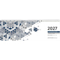 Tischkalender 2027, 26,6 x 9,9 cm, 1W/1S, blau ZETTLER 143000 ZETTLER 143000/660049 m.Spirale