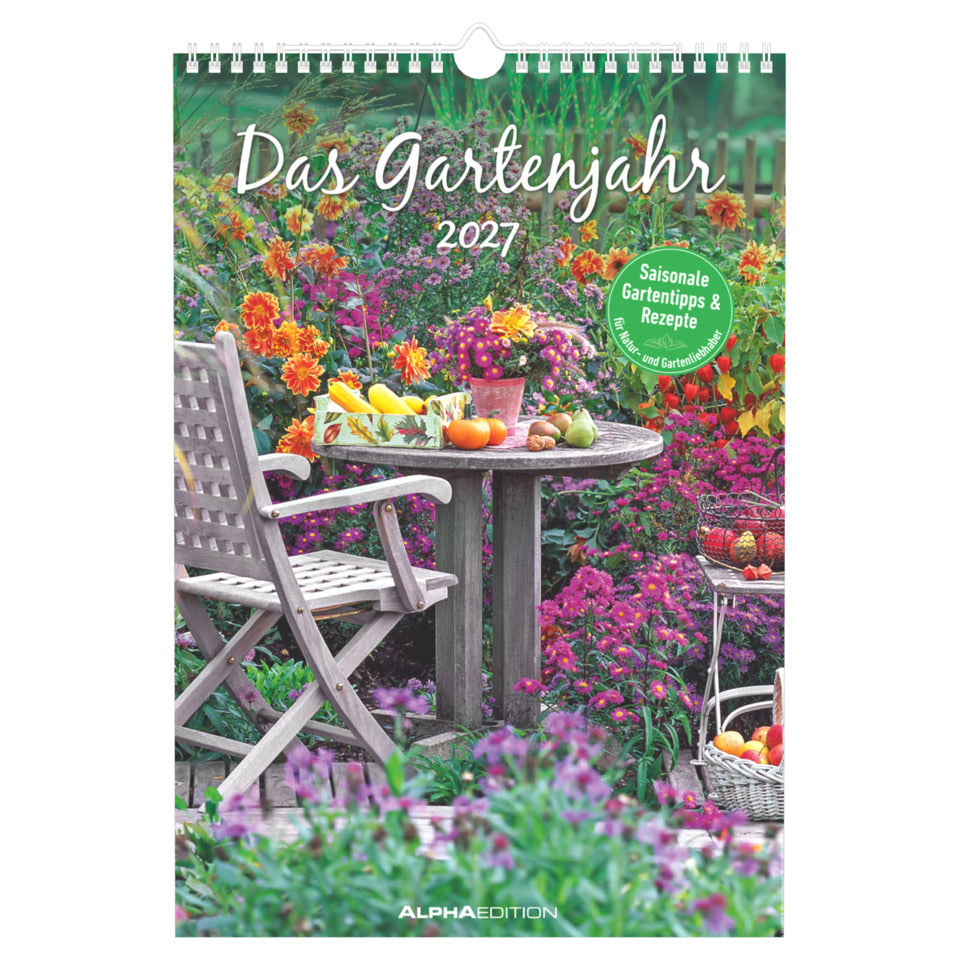Bildkalender Das Gartenjahr 2027, 23,7 x 34 cm, 1M/1S ALPHA 113601