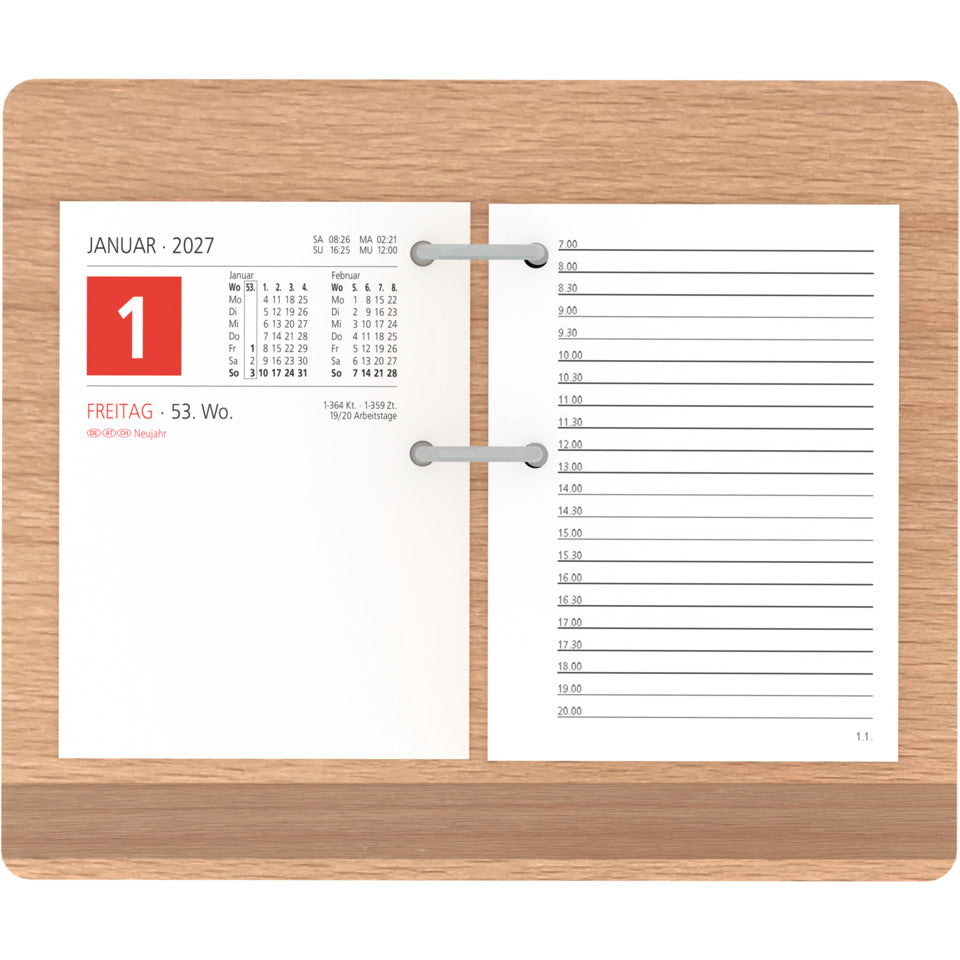 Holzuntersatz für Umlege-Kalender 336, 24 x 18,5 cm ZETTLER 660913 ZETTLER 660913/331-0000 f. Block 336