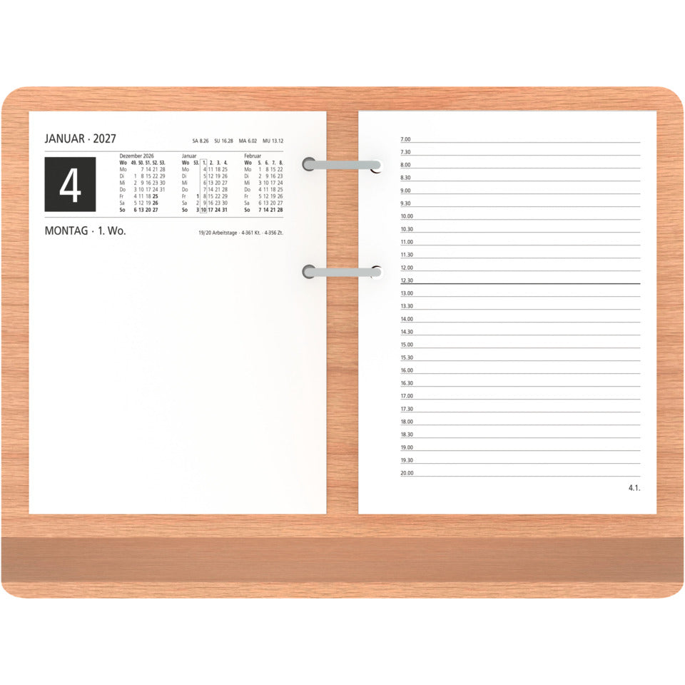 Holzuntersatz für Umlege-Kalender 338, 24 x 18,5 cm ZETTLER 660914 ZETTLER 660914/333-0000 f.Block 338