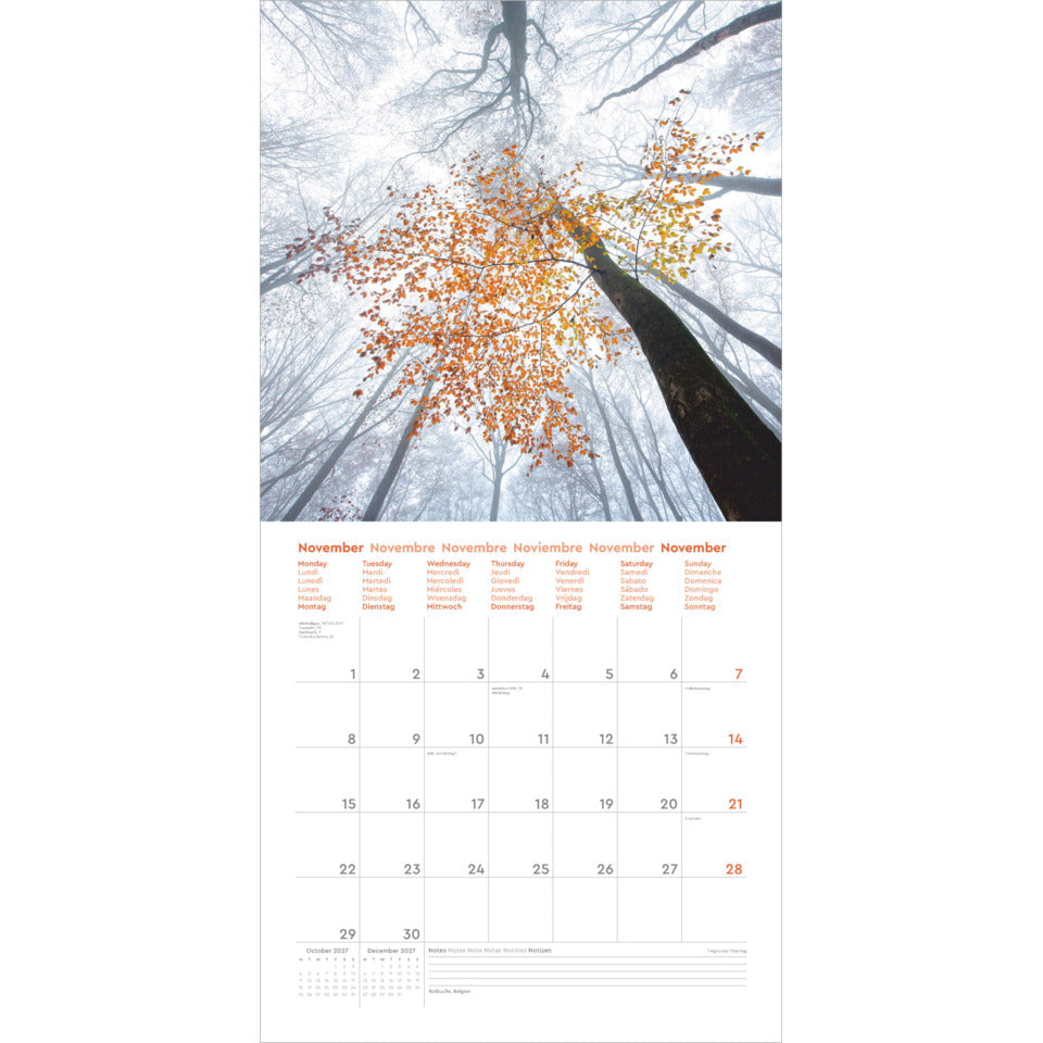 Bildkalender Jahreszeiten 2027, 30 x 30 cm, 1M/1S KUNTH 761555 KUNTH 761555 30x30cm