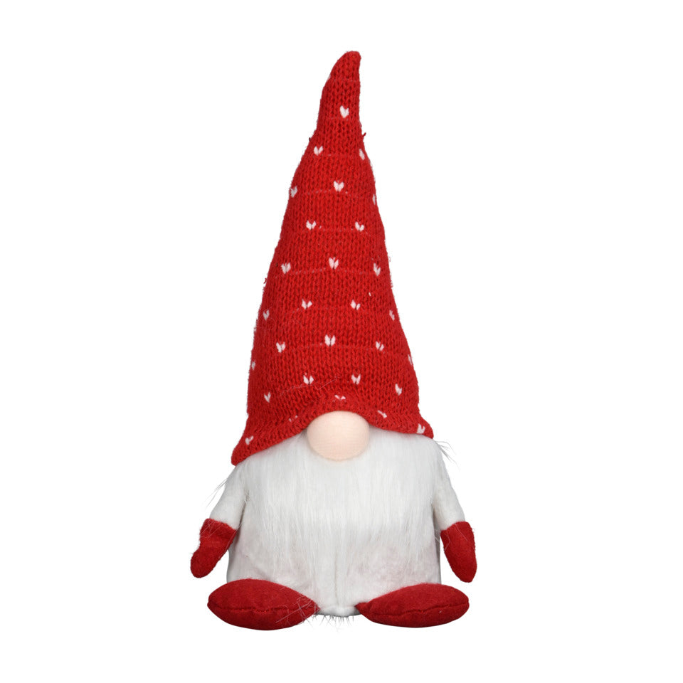 Wichtel, 12 x 11 x 26 cm, Polyester, rot/weiß POSIWIO 690896026449