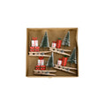 Klammer mit Geschenken und Bäumen, 7,5 x 2 x 8 cm, 4 Stück, rot/grün POSIWIO 690198000422 POSIWIO 690198000422 4er